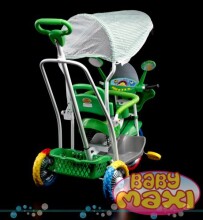 „Baby Maxi 2013“ interaktyvus vaikų triratukas „Moto 762“ - motoroleris su stogu