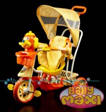 Baby Maxi HIT Puppy интерактивный детский трехколесный велосипед с навесом (756)