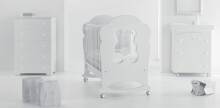 ERBESI - Perlinė vaikiška lova su skalbinių dėže