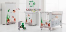 ERBESI - Erbesi Pesciolino Lino bērnu gulta ar veļas kasti