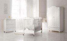 Baby Expert Swarovski Coccolo Lux Bianco Art.34717 Bērnu gultiņa ar Swarovski kristāliem