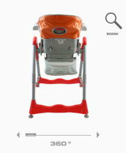 BABY MIX maitinimo kėdė 2in1, DS-588 (raudona spalva)