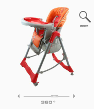 BABY MIX maitinimo kėdė 2in1, DS-588 (raudona spalva)