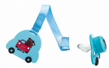 Britton Soother&Soother Cord Art.B1508 Silikona knupis ar nogriezumu ar turētāju 3-6 mēn.