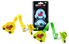 Britton Soother&Soother Cord Art.B1508 Silikona knupis ar nogriezumu ar turētāju 3-6 mēn.
