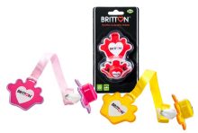 Britton Princess Soother&Soother Cord Art.B1509 Silikona knupis ar nogriezumu ar turētāju
