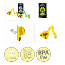 Britton Princess Soother&Soother Cord Art.B1509 Silikona knupis ar nogriezumu ar turētāju