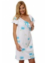 Italian fashion Simona ночная рубашка для беременных/кормящих  (голубой)