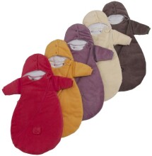 Baby Calin BBC610005 Ecru Regulējams bērnu guļammaiss ar kapuci un pidurknēm 0+m