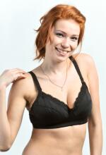 Bogema Lingerie Art.37999 Black Rose grūtnieču/barošanas krūšturis ar atpogājamu lencīti