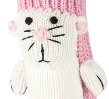 Infant socks 4895 Knitted SOXO slippers with sewn-on animal head