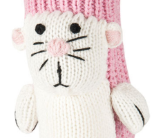 SOXO Baby 4895 Knitted slippers with sewn-on animal head Носки-тапочки детские с пришитой игрушкой (31-31)