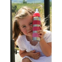 OrganicKidz Art.270/Pink Dots Organiskā bērnu pudelīte/termoss no nerūsējošā tērauda (270ml)
