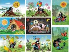 Dino Toys Art.33106 - мини пазл Frame Puzzle 54 - Крот в городе