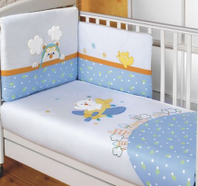 Feretti Layette  Air Teddy Blue multifunkcionāls konvertiņš sedziņa 85x85cm