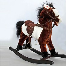 KEEL TOYS SW4602K aukštos kokybės minkštas pliušinis žaislas supamas arklys su muzika