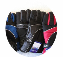 Ski Glove Water Proof - ūdensnecaurlaidīgie cimdi krāsa Black/Grey