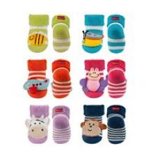 SOXO Baby Art.72725  AntiSlip ABS zeķītes stilīgām 3D aplikācijām un grabulīti 0-12