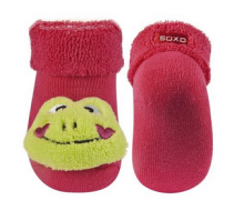 SOXO Baby Art.72725  AntiSlip ABS zeķītes stilīgām 3D aplikācijām un grabulīti 0-12