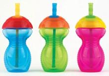 MUNCHKIN  STRAW Cup - бутылочка непроливайка  296ml с мягким силиконовым носиком для удобного питья