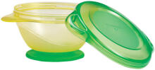 Munchkin 11382 Super Suction Bowl  Bērnu šķīvis ar gumijas piesūcekli un vāciņu