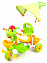 Baby Mix Croco детский интерактивный трехколесный велосипед с навесом