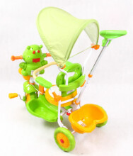 Baby Mix Croco детский интерактивный трехколесный велосипед с навесом
