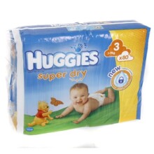 Huggies Super Dry (3) Mega 80 p.