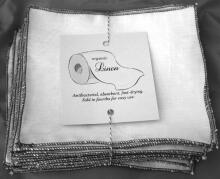 La bébé Boutique Eco 100% Natural Linen 5 psc. Organic linen cloth wipes (S)