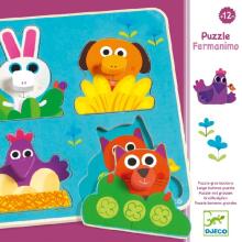 DJECO Wooden Puzzles Attīstošā puzle Fermanimo DJ01032