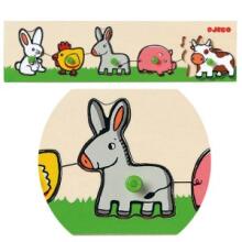 DJECO Wooden Puzzles Развивающий пазл Farm'n'co DJ01116