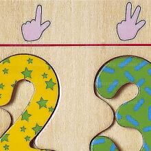 Djeco Wooden Puzzles Art.DJ01801 Развивающий пазл 1-10