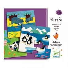 DJECO Wooden Puzzles Attīstošā puzle DuoAnimo DJ01552