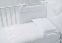 Baby Expert Cuore di Mamma White Art.49331 Bērnu gultas veļas komplekts