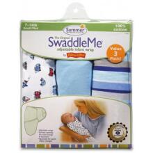 Summer Infant Art.71064 SwaddleMe Cotton Knit Kokvilnas ietināšanas autiņš - 3 gb.