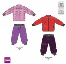 HUPPA 14' - Bērnu flīsu komplekts Kadi Art. 4302CW (74 - 92cm) red/ t.purple