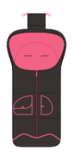 Alta Bebe menas. AL2214-13 juodas / rožinis kūdikių miegmaišis žieminis šiltas miegmaišis kūdikiams
