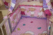 MimiNu Bērnu gultiņas aizsargapmale 180cm   ar kantīti