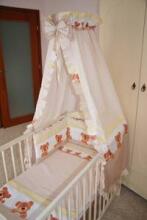 MimiNu Cotton bed linen set of 4 parts with canopy 135x100