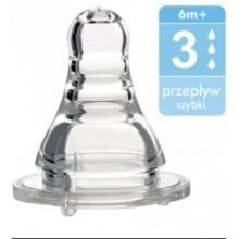 BabyOno 1202 Соска для бутылочек антиколиковая - поток 3 (от 6+ м.)