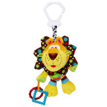 Playgro Art. 0181513 Разноцветная игрушка с клипсой и погремушками Лев