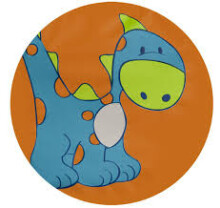 Babyono 2878/01 Bērnu barošanas kresliņš Dino orange