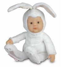 Anne Geddes Кукла авторская Младенец-кролик белый ,20 см, AN 579407