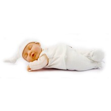 Anne Geddes Кукла авторская Спящий младенец в белом ,20 см, AN 579132