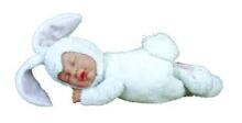 Anne Geddes Lelle - mazulis zaķis balts  ,20cm,AN 579107