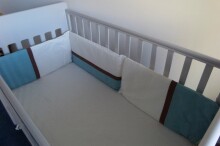 Nino dark blue G Bērnu gultiņas aizsargapmale 180 cm