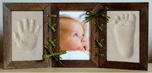 Art for baby hand and foot print Тройная рамка для оттисков