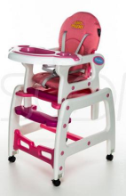 „Baby Maxi 1277 Pink 5in1“ daugiafunkcinis kėdės stalas + lopšys