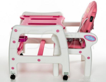 Baby Maxi 1277 Pink 5in1 Стульчик-трансформер для кормления+качалка