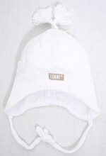 LENNE'14 - Sweety 14240-001 Knitted cap Вязанная хлопковая шапка для младенцев на завязочках